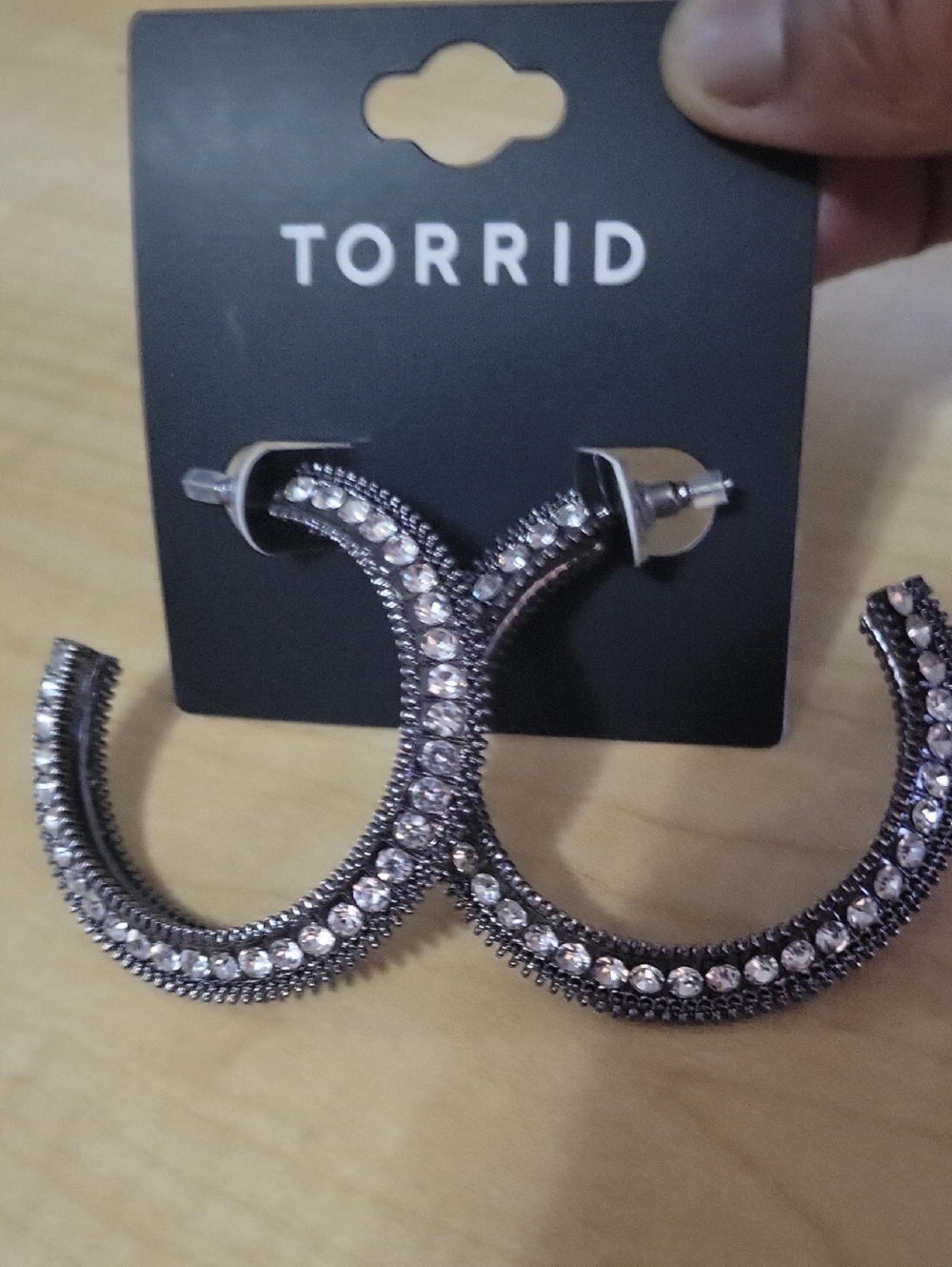 Rhinestone Hoop Earring